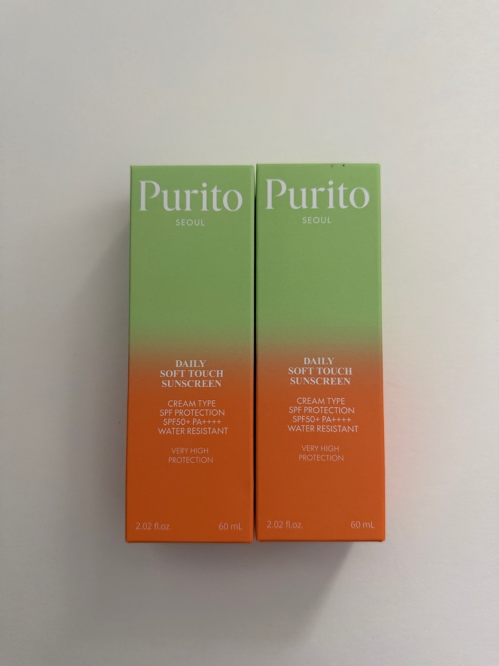 Purito Seoul Daily Soft Touch Sunscreen SPF50+ 60 mL TWO BOXES